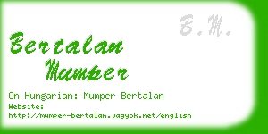 bertalan mumper business card